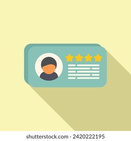 Rate new candidate icon flat vector. Online cv hr. Take new business lead