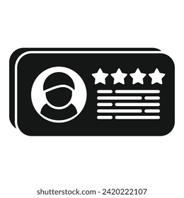 Rate new candidate icon simple vector. Online cv hr. Take new business lead