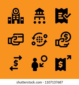 rate, order, subtotal and retail icon set. Vector illustration for web and design.