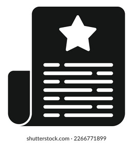 Rate paper icon simple vector. Customer review. Client service