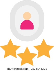Rate Rating Star Icon Vector Flat Illustration