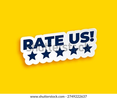 rate or remark us sticker background for customer satisfaction vector 