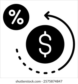 Rate Of Return Icon Element For Design