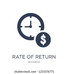 Rate of return icon. Trendy flat vector Rate of return icon on white background from business collection, vector illustration can be use for web and mobile, eps10