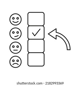 Rate, Satisfaction concept line icon. Simple element illustration. Rate, Satisfaction concept outline symbol design from business set. Can be used for web and mobile on white background
