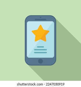 Rate smartphone icon flat vector. Promise review. Online trust