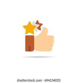 rate something, give rating, rating icon, vector illustration. Flat design style
