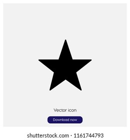 Rate star button sign icon in trendy flat style isolated on grey background, modern symbol vector illustration for web