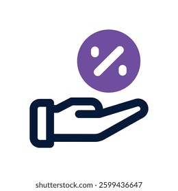 rate taxes dual tone icon. Sleek and modern vector icon for websites, mobile apps, marketing materials, and corporate design. Fully scalable and ready to use.