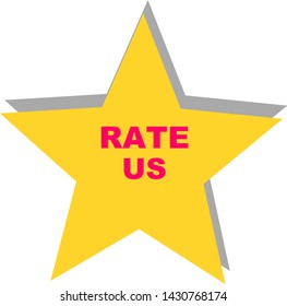 Rate us concept, Customer product rating satisfaction review flat icon for apps and websites