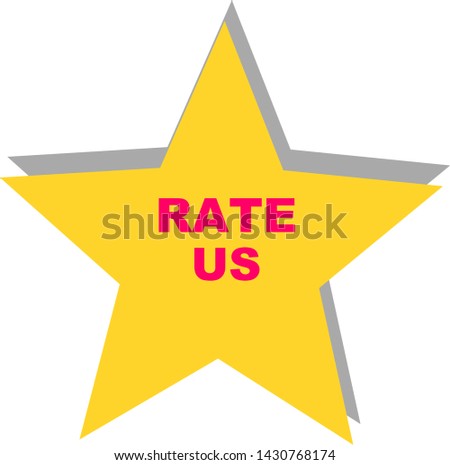 Rate us concept, Customer product rating satisfaction review flat icon for apps and websites