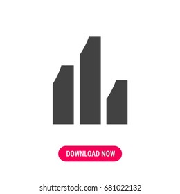Rate vector icon, The symbol of rating graph. Simple, modern flat vector illustration for mobile app, website or desktop app  