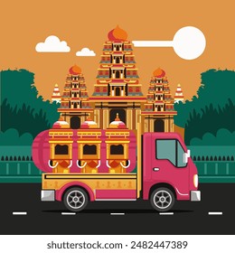 rath Chariot Journey vector design