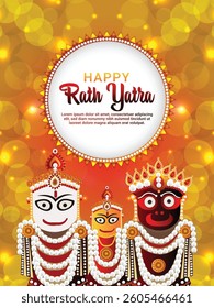 Rath yatra creative background with illustration