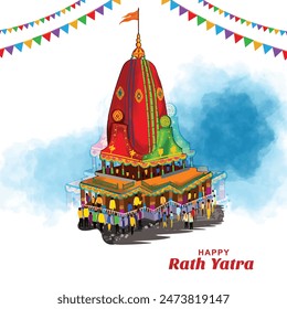 Rath yatra festival for lord jagannath puri odisha festival background