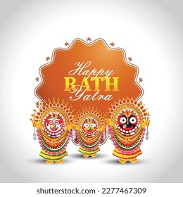 Rath yatra of lord jagannath balabhadra and subhadra festival celebration background