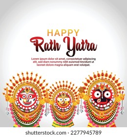 Rath yatra of lord jagannath balabhadra and subhadra festival celebration background