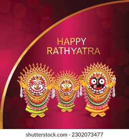 Rath yatra of lord jagannath balabhadra and subhadra festival celebration
