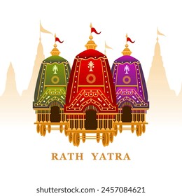 Ratha Yatra or chariot festival, one of the main festivals of Puri, India.