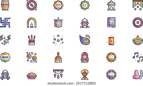 Ratha yatra icon pack High-Quality Vector Icons Collection with Editable Stroke. Ideal for Professional and Creative Projects.