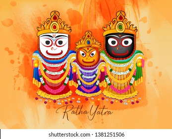 Ratha yatra ( The return journey of Puri Jagannath Ratha Jatra is known as Bahuda Jatra ) - Vector