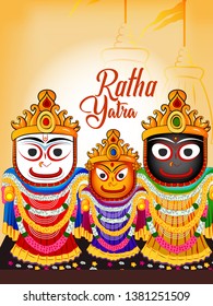 Ratha yatra ( The return journey of Puri Jagannath Ratha Jatra is known as Bahuda Jatra ) - Vector