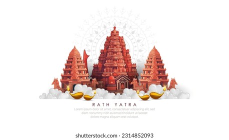 Ratha Yatra-vector illustration of Ratha Yatra. Lord Jagannath	