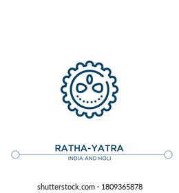 ratha-yatra outline vector icon. simple element illustration. ratha-yatra outline icon from editable india concept. can be used for web and mobile
