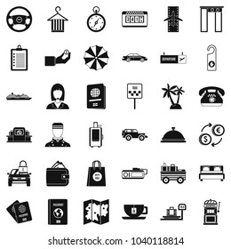 Rather profitable icons set. Simple set of 36 rather profitable vector icons for web isolated on white background