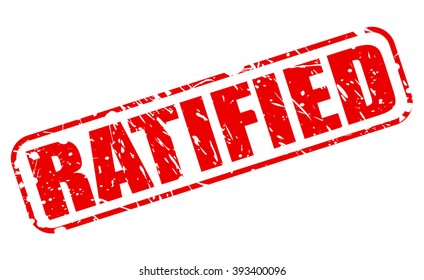 RATIFIED red stamp text on white