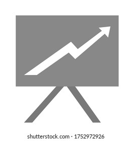 rating arrow on the grayscale poster for the presentation
