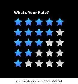 rating blue star for review app illustration vector 