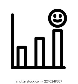 icono de gráfico de clasificación o logotipo símbolo de signo aislado ilustración vectorial - iconos vectoriales de estilo negro de alta calidad
