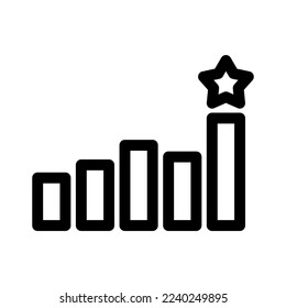 rating chart icon or logo isolated sign symbol vector illustration - high quality black style vector icons
