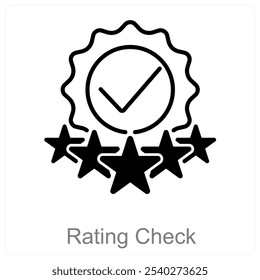 Rating Check and rating icon concept