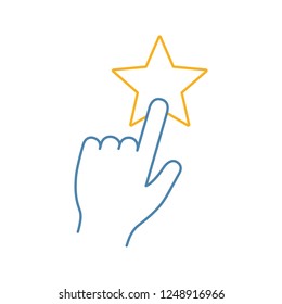 Rating color icon. Linear vector