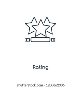 Rating concept line icon. Linear Rating concept outline symbol design. This simple element illustration can be used for web and mobile UI/UX.