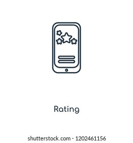 Rating concept line icon. Linear Rating concept outline symbol design. This simple element illustration can be used for web and mobile UI/UX.