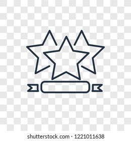 Rating concept vector linear icon isolated on transparent background, Rating concept transparency concept in outline style