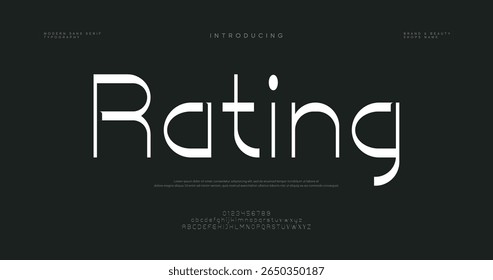 Rating creative modern stylish calligraphy letter logo design