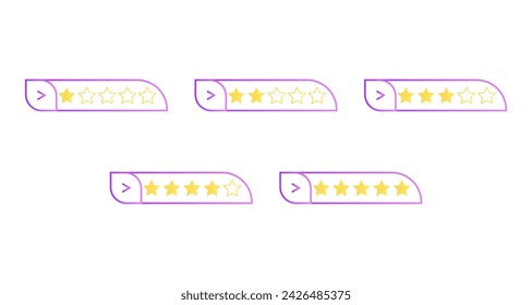 
Valorar los comentarios de los clientes. Diseño de clasificación de estrellas para el cliente