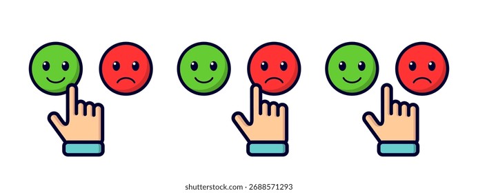 Rating of customer service satisfaction. Feedback concept. Quality control