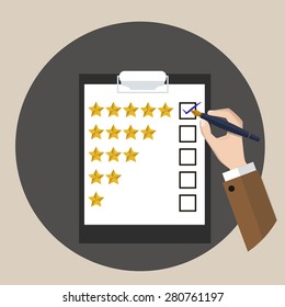 Rating / Customer service / vector / illustration / review  
