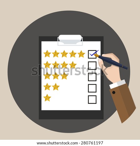Rating / Customer service / vector / illustration / review  