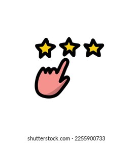 rating doodle icon, vector illustration