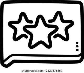 Ícone e ilustração do vetor de doodle de classificação