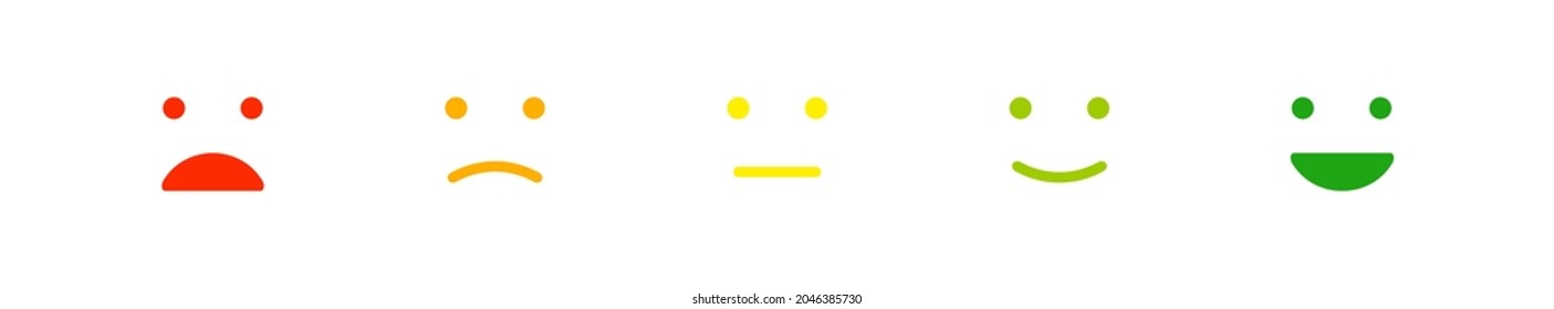 Rating emotion icon set. Feedback emoji, vector illustration in flat style