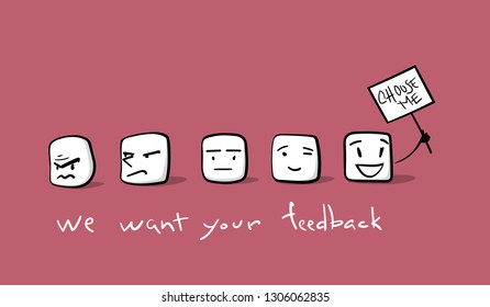 Rating feedback emojis