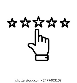 rating feedback icon line vector design