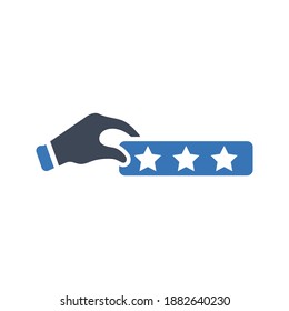 Rating feedback icon (vector illustration)